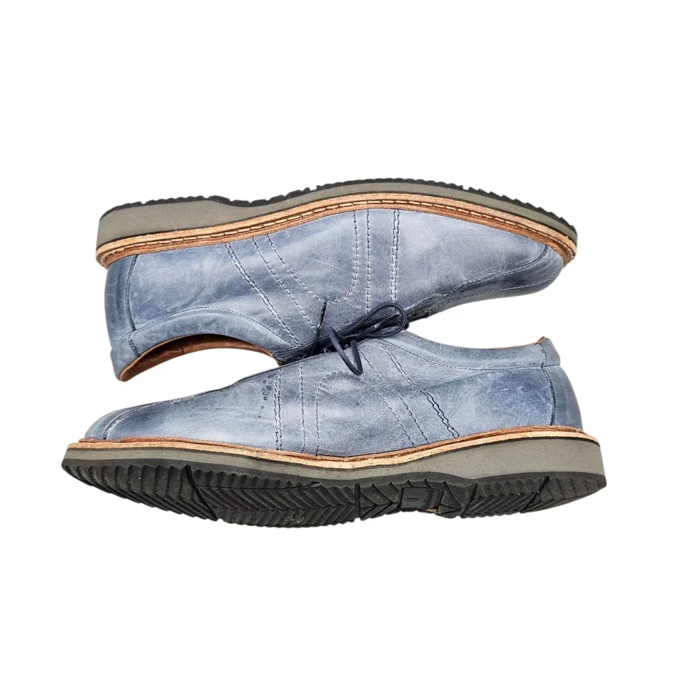 Allen Edmonds Men's Size 12 D Road Warriors Voyager Blue Leather Sneakers Shoes